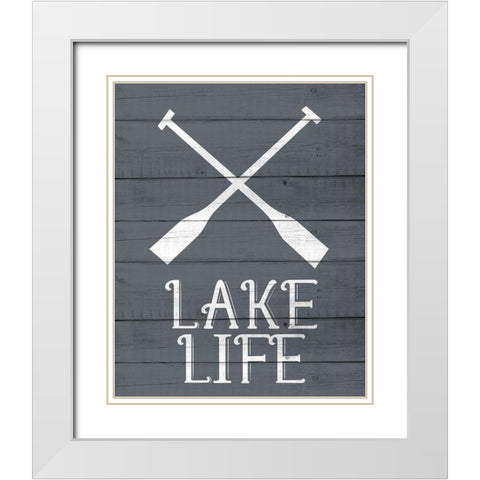 Lake House 5 White Modern Wood Framed Art Print with Double Matting by Allen, Kimberly