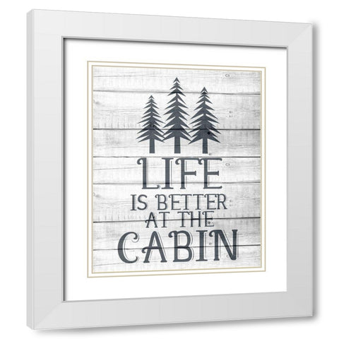 Lake House 6 White Modern Wood Framed Art Print with Double Matting by Allen, Kimberly