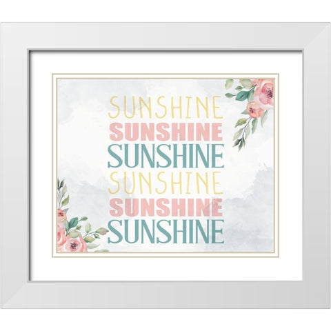 Sunshine White Modern Wood Framed Art Print with Double Matting by Allen, Kimberly
