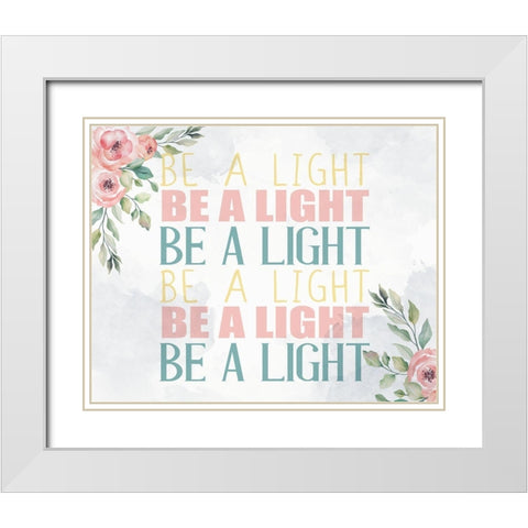 Be A Light White Modern Wood Framed Art Print with Double Matting by Allen, Kimberly
