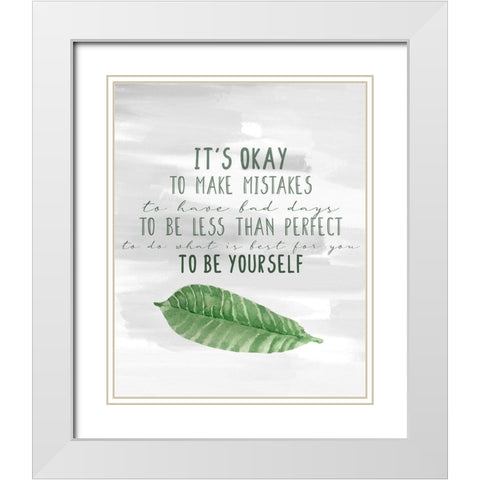 Take Care 2 White Modern Wood Framed Art Print with Double Matting by Allen, Kimberly
