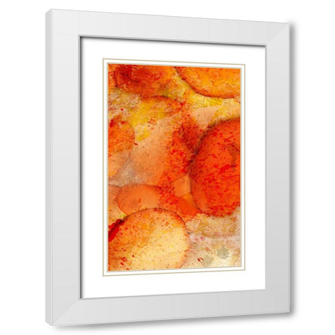 Orange Day B White Modern Wood Framed Art Print with Double Matting by Allen, Kimberly