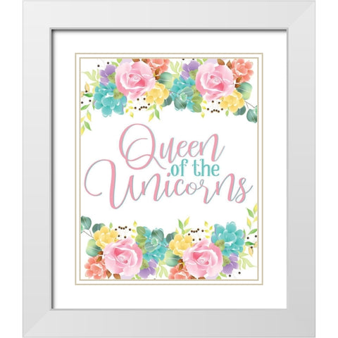Queen 1 White Modern Wood Framed Art Print with Double Matting by Allen, Kimberly