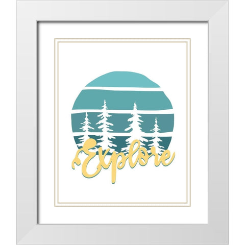 Explore Little Man 1 White Modern Wood Framed Art Print with Double Matting by Allen, Kimberly