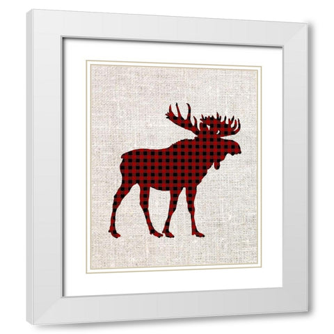 Little Man Plaid 1 White Modern Wood Framed Art Print with Double Matting by Allen, Kimberly