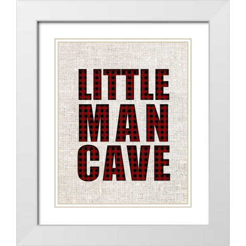 Little Man Plaid 2 White Modern Wood Framed Art Print with Double Matting by Allen, Kimberly
