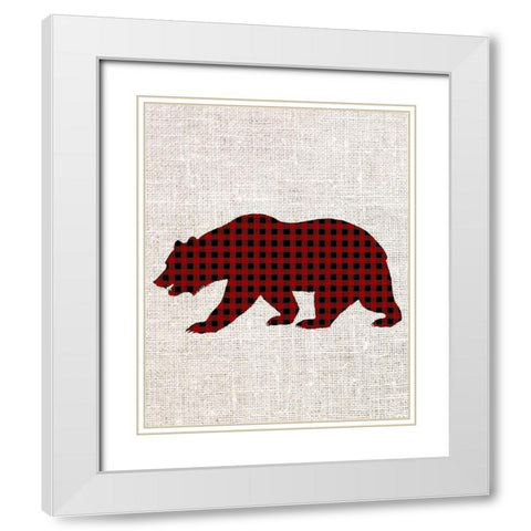 Little Man Plaid 3 White Modern Wood Framed Art Print with Double Matting by Allen, Kimberly