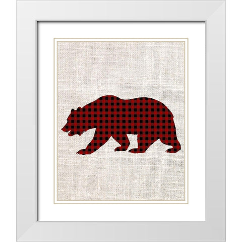 Little Man Plaid 3 White Modern Wood Framed Art Print with Double Matting by Allen, Kimberly