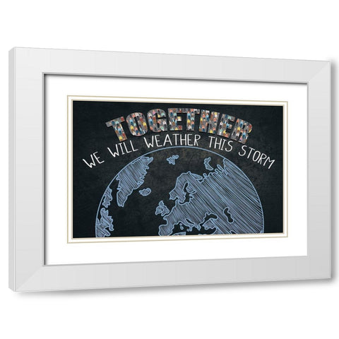 Together We Will White Modern Wood Framed Art Print with Double Matting by Allen, Kimberly