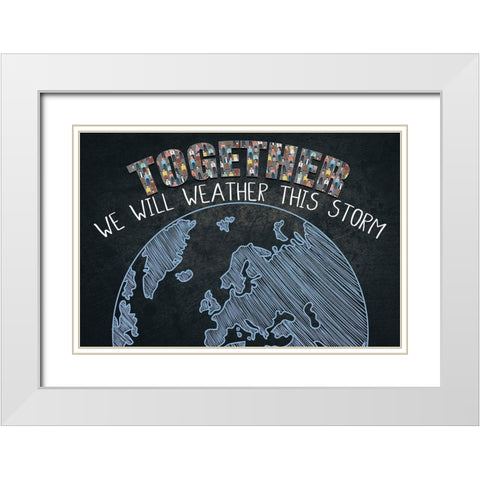 Together We Will White Modern Wood Framed Art Print with Double Matting by Allen, Kimberly