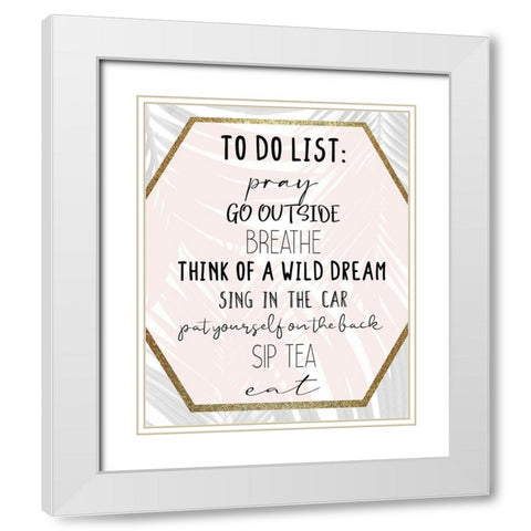 To Do White Modern Wood Framed Art Print with Double Matting by Allen, Kimberly