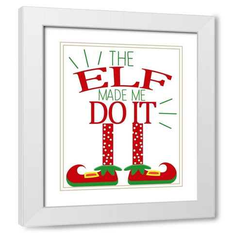 The Elf White Modern Wood Framed Art Print with Double Matting by Allen, Kimberly