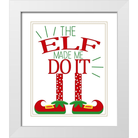 The Elf White Modern Wood Framed Art Print with Double Matting by Allen, Kimberly