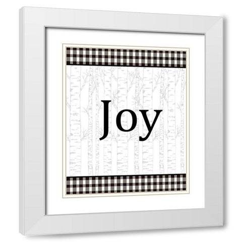 Joy Peace Hope 1 White Modern Wood Framed Art Print with Double Matting by Allen, Kimberly