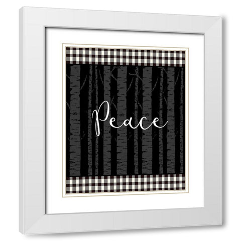 Joy Peace Hope 2 White Modern Wood Framed Art Print with Double Matting by Allen, Kimberly