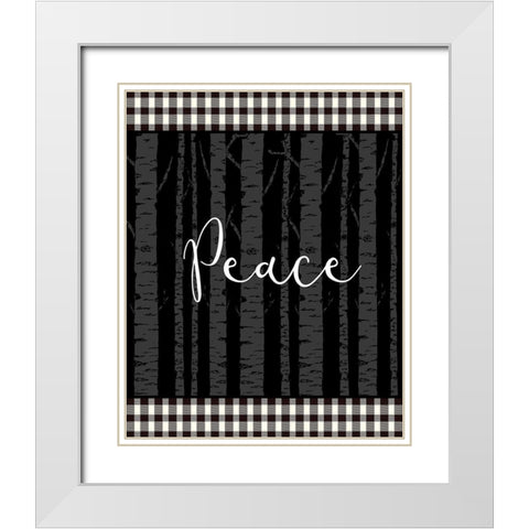 Joy Peace Hope 2 White Modern Wood Framed Art Print with Double Matting by Allen, Kimberly