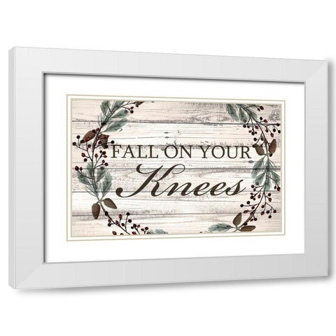 Fall on Your Knees White Modern Wood Framed Art Print with Double Matting by Allen, Kimberly