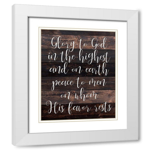 Glory to God in the Highest White Modern Wood Framed Art Print with Double Matting by Allen, Kimberly