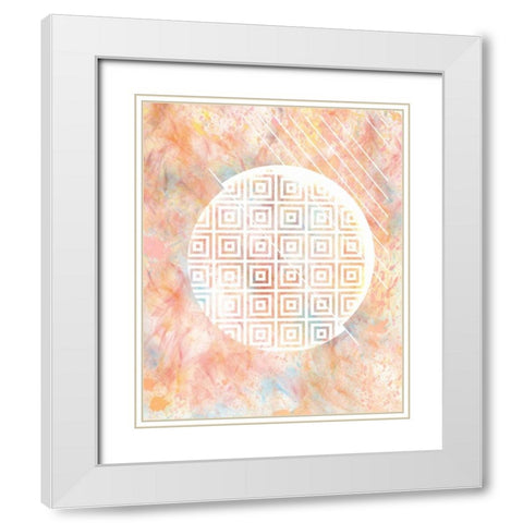 Color Design 1 White Modern Wood Framed Art Print with Double Matting by Allen, Kimberly