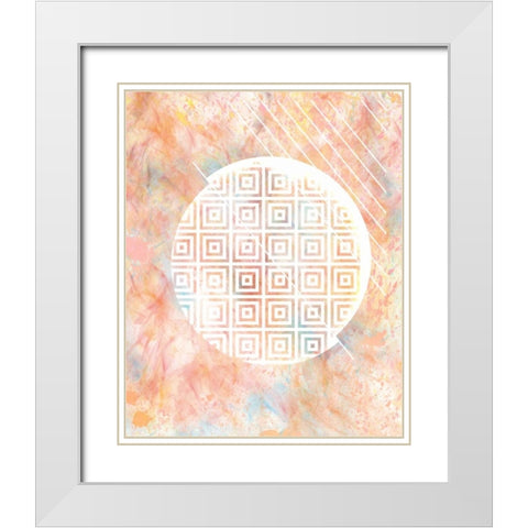Color Design 1 White Modern Wood Framed Art Print with Double Matting by Allen, Kimberly