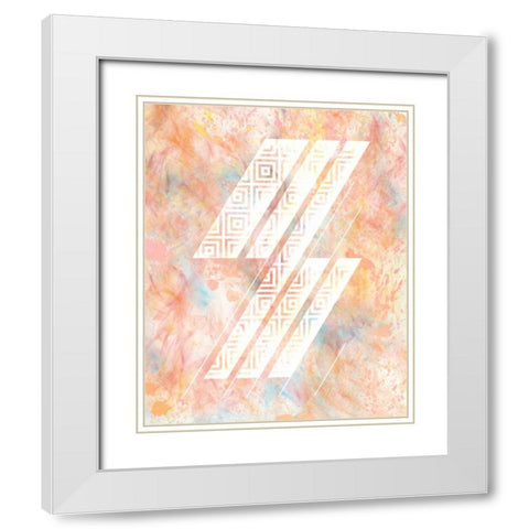 Color Design 2 White Modern Wood Framed Art Print with Double Matting by Allen, Kimberly