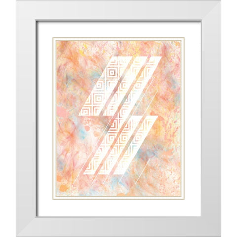Color Design 2 White Modern Wood Framed Art Print with Double Matting by Allen, Kimberly