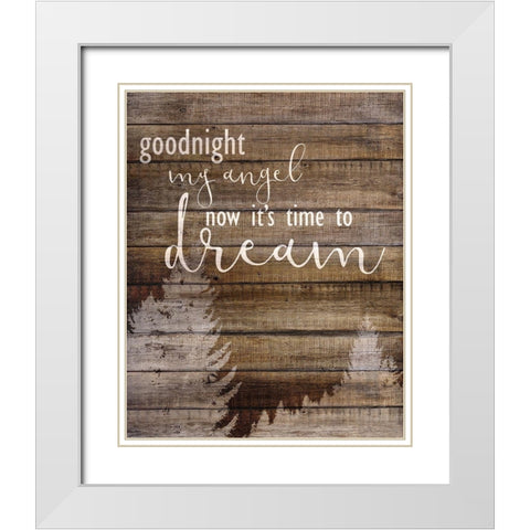 Goodnight Angel 1 White Modern Wood Framed Art Print with Double Matting by Allen, Kimberly