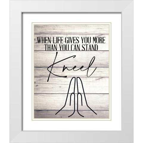 When Life White Modern Wood Framed Art Print with Double Matting by Allen, Kimberly