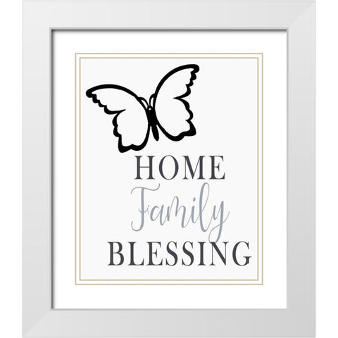Faith Family 2 White Modern Wood Framed Art Print with Double Matting by Allen, Kimberly
