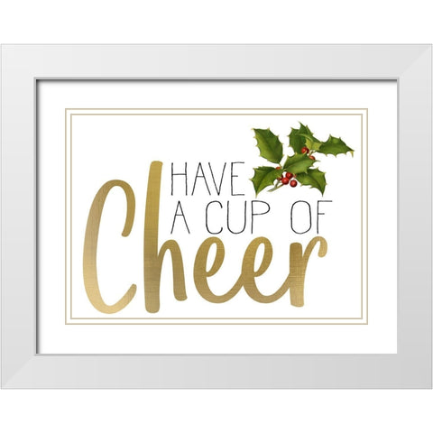 Christmas Cheer 1 White Modern Wood Framed Art Print with Double Matting by Allen, Kimberly