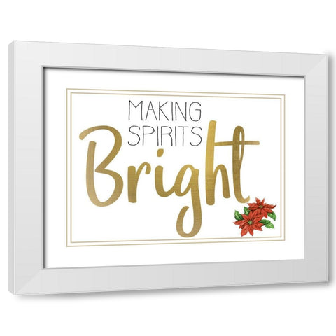 Christmas Cheer 2 White Modern Wood Framed Art Print with Double Matting by Allen, Kimberly