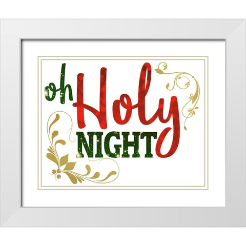 Christmas Night 1 White Modern Wood Framed Art Print with Double Matting by Allen, Kimberly