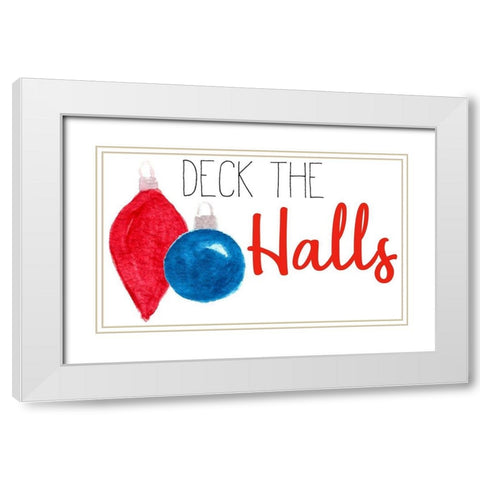 Christmas Time 3 White Modern Wood Framed Art Print with Double Matting by Allen, Kimberly