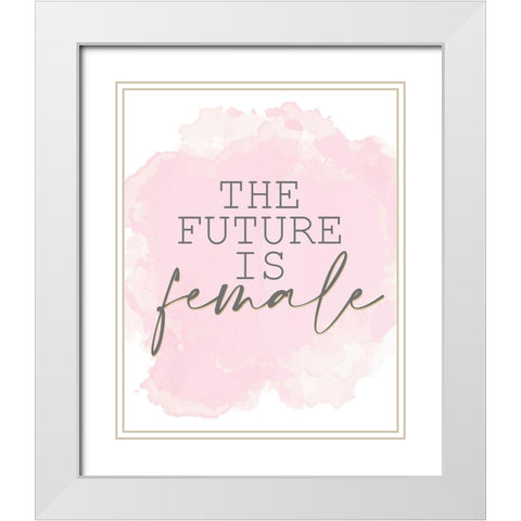 Fashionista 14 White Modern Wood Framed Art Print with Double Matting by Allen, Kimberly