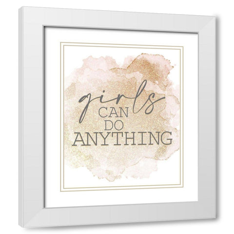 Fashionista 16 White Modern Wood Framed Art Print with Double Matting by Allen, Kimberly