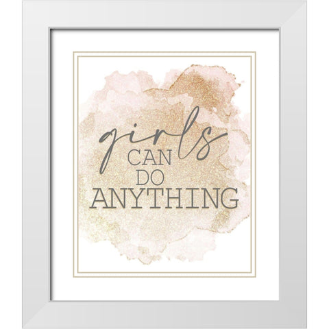 Fashionista 16 White Modern Wood Framed Art Print with Double Matting by Allen, Kimberly