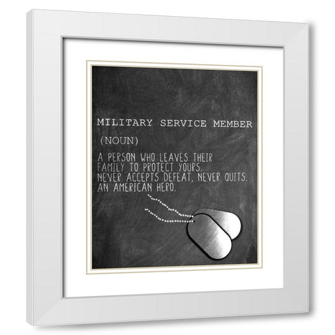 A Military Service Member White Modern Wood Framed Art Print with Double Matting by Allen, Kimberly