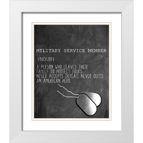 A Military Service Member White Modern Wood Framed Art Print with Double Matting by Allen, Kimberly