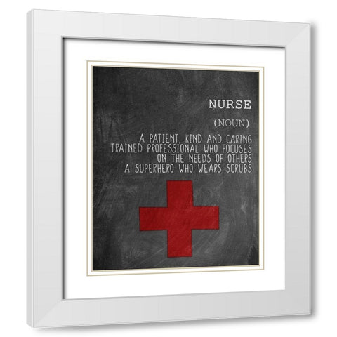 A Nurse White Modern Wood Framed Art Print with Double Matting by Allen, Kimberly