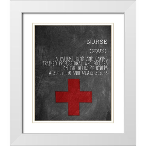 A Nurse White Modern Wood Framed Art Print with Double Matting by Allen, Kimberly