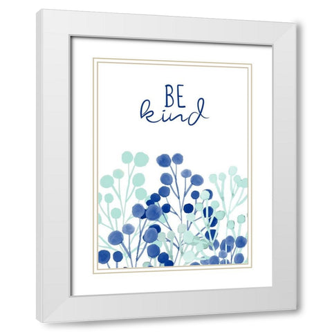 Be Kind and Grateful 1 White Modern Wood Framed Art Print with Double Matting by Allen, Kimberly