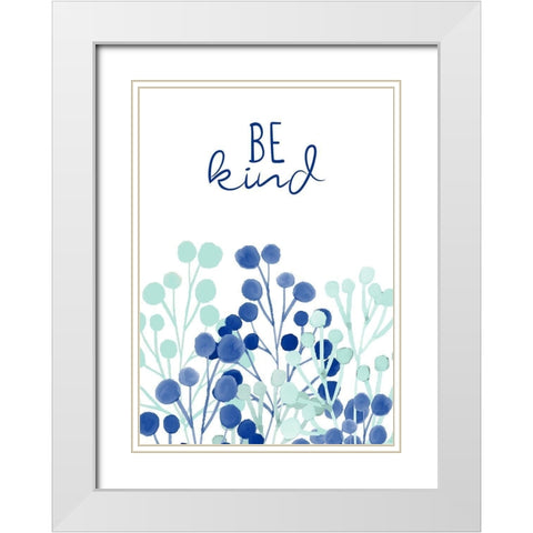 Be Kind and Grateful 1 White Modern Wood Framed Art Print with Double Matting by Allen, Kimberly