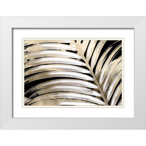 Palm Gild White Modern Wood Framed Art Print with Double Matting by Allen, Kimberly