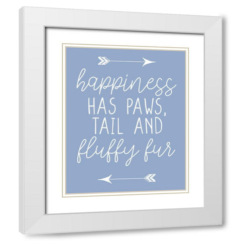 Fluffy Fur White Modern Wood Framed Art Print with Double Matting by Allen, Kimberly