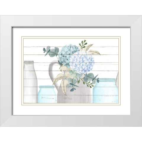 Row of Glass White Modern Wood Framed Art Print with Double Matting by Allen, Kimberly