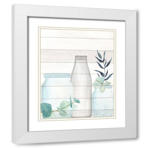 Seaglass 2 White Modern Wood Framed Art Print with Double Matting by Allen, Kimberly