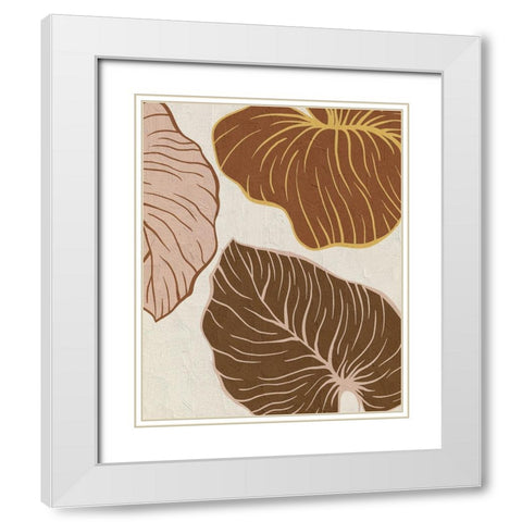 Warm Palms 1 White Modern Wood Framed Art Print with Double Matting by Allen, Kimberly