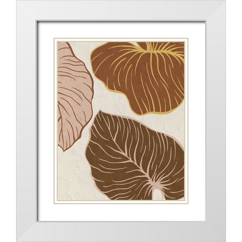 Warm Palms 1 White Modern Wood Framed Art Print with Double Matting by Allen, Kimberly