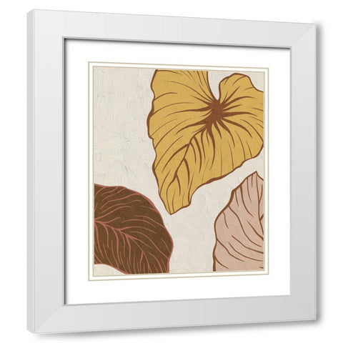Warm Palms 2 White Modern Wood Framed Art Print with Double Matting by Allen, Kimberly