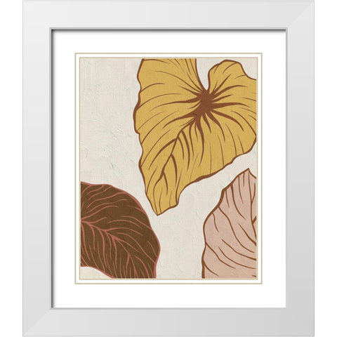 Warm Palms 2 White Modern Wood Framed Art Print with Double Matting by Allen, Kimberly